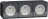 Prise 2 P+T - Triple - Gris - Saillie - Schneider electric MUR36037