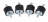 Silent bloc - Cylindrique - 30 x 20 mm - 60 Kg par amortisseur - Lot de 4 - Altech 4848040