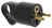 Fiche male 16A 2P+T en plastique avec anneau extraction noir
