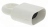 Fiche femelle 2 poles 6A blanc avec anneau d'extraction
