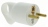 Fiche male 16A 2P+T en plastique avec anneau extraction blanc