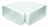 Coude horizontal rectangulaire - 55 x 110 mm - Atlantic 460003