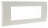 Plaque Hager Systo horizontale 6 modules Blanche