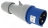 Fiche droite m�le 32 Amp�res 2P+T IP44 bleu - Legrand 555234