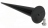 Piquet en aluminium noir pour spot halog�ne 150 Watts