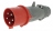 Fiche droite male 32 Amp�res 3P+N+T IP44 rouge - Legrand Hypra 52944