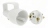 Fiche male 16A 2P+T en plastique avec anneau extraction blanc