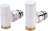 Kit robinet radiateur - Manuel - Design - Blanc - Equerre - 15 x 21 - Alterna KIT1RM