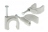Attache pontet pour cable ou gaine de 10 mm max.