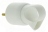 Fiche male 16A 2P+T en plastique avec anneau extraction blanc
