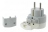 Fiche male 16A 2P+T en plastique double fonction