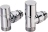 Kit robinet radiateur - Manuel - Design - Chrome - Equerre - 15 x 21 - Alterna KIT2RM