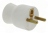 Fiche male 16A 2P+T en plastique avec sortie lat�rale blanc