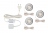 Kit spot encastr� � LED - Miniature - Aric SPARK -  3 x 1W - 3000K - ARIC 50598