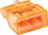 Bornes de connexion automatique 3 entr�es Christal mini Orange