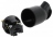 Fiche male 16A 2P+T en plastique avec anneau extraction noir