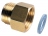 Raccord gaz - Droit - 1 pi�ce - Femelle - 15 x 21 - M�le 20 x 150 - Banides et Debeaurain 0232012