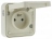 Prise de courant 2P+T 16A Hager Cubyko composable blanche