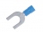 Cosses fourche pour vis de 8 mm bleu - Boite de 100