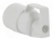 Fiche femelle 16A 2P+T en plastique avec anneau extraction blanc