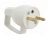Fiche male 16A 2P+T en plastique avec anneau extraction blanc