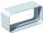 Manchon plat PVC rigide - Rectangulaire - M�le / M�le - 40 x 110 mm