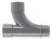 T� pied de biche PVC - M�le / Femelle - 87�30 - Diam�tre 40 mm - Grand rayon - Nicoll TH18