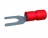 Cosses fourche pour vis de 3 mm rouge - Boite de 100