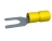 Cosses fourche pour vis de 4 mm jaune - Boite de 100