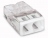 Borne pour boite de d�rivation Compact - Wago - 2 conducteurs - 2 x 0.5 � 2.5 mm� - Transparent / Blanc