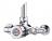 Mitigeur - Douche - Presto Alpa - Bouton et raccords chrom�s - Presto 35925