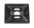 Embase adh�sive ou � visser 19 x 19 mm noir