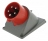 Fiche tableau inclin�e 32 Amp�res 3P+N+T IP44 rouge - Legrand Hypra 052874