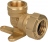 Coude applique - Diam�tre 25 mm vers 15 x 21 - Laiton - Pour tube PE - Effebi 1007P504PFB