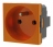 Prise de courant 2P+T Legrand Mosaic Orange antimicrobien