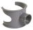 Selle 90� PVC - M�le / Femelle - Diam�tre 100/50 mm - Nicoll USL105