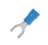 Cosses fourche pour vis de 5 mm bleu - Boite de 100