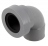 Coude PVC - Femelle / Femelle - 87�30 - Diam�tre 40 mm - A joint - Nicoll UCH88J