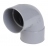 Coude PVC - Femelle / Femelle - 87�30 - Simple - Diam�tre 100 mm - Nicoll UCT88
