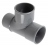 T� pied de biche PVC - M�le / Femelle - 87�30 - Diam�tre 40 mm - Nicoll UTH188MF