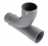 T� pied de biche PVC - M�le / Femelle - 87�30 - Diam�tre 40 mm - Grand rayon - Nicoll TH18