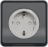 Prise 2 P+T - Gris - Saillie - Standard allemand - Schneider electric MUR36034