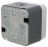 Boitier saillie 1 poste Hager Cubyko composable gris