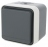 Prise de courant 2P+T 16A Hager Cubyko compl�te saillie grise