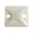 Embase adh�sive ou � visser 28 x 28 mm transparente
