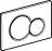 Plaque de d�clenchement - Geberit Sigma 01 - Double touche - Noir brillant - Geberit 115.770.DW.5