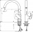 Mitigeur �vier - 210 VERNIS BLEND - M35 - Rond - Bec orientable - Chrom� - Hansgrohe 71870000