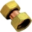 Raccord en laiton � visser - Ecrou tournant - Femelle / Femelle - 15 x 21 - Sachet de 2