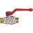 Robinet � sph�re en laiton - M�le / M�le - 2 pouces - Effebi Aster - Levier aluminium Rouge