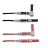 Jeu de 2 cordons m�les droits en Silicone rouge et noir surmoul�s Chauvin Arnoux